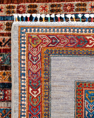 Bohemian Tribal Wool Hand Knotted Gray Area Rug 8' 3" x 9' 6"