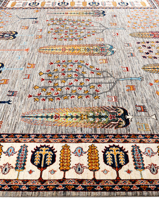 Bohemian Tribal Wool Hand Knotted Fawn Area Rug 8' 2" x 9' 10"
