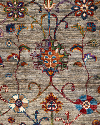 Bohemian Tribal Wool Hand Knotted Brown Area Rug 8' 3" x 9' 11"
