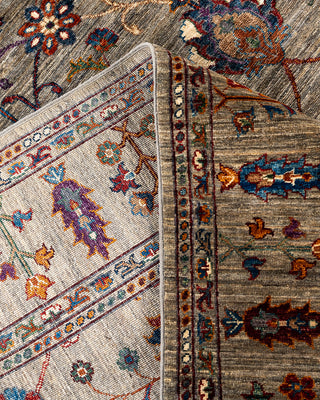Bohemian Tribal Wool Hand Knotted Brown Area Rug 8' 3" x 9' 11"
