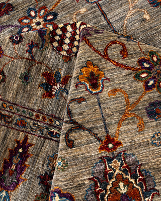Bohemian Tribal Wool Hand Knotted Brown Area Rug 8' 3" x 9' 11"