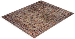 Bohemian Tribal Wool Hand Knotted Brown Area Rug 8' 3" x 9' 11"