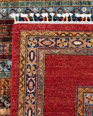 Bohemian Tribal Wool Hand Knotted Red Area Rug 8' 2" x 9' 10"