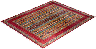 Bohemian Tribal Wool Hand Knotted Red Area Rug 8' 2" x 9' 10"