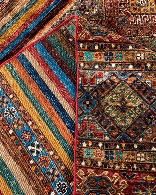 Bohemian Tribal Wool Hand Knotted Red Area Rug 8' 2" x 10' 3"