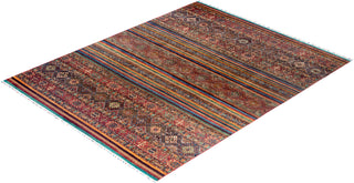 Bohemian Tribal Wool Hand Knotted Red Area Rug 8' 2" x 10' 3"