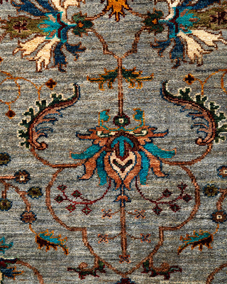 Bohemian Tribal Wool Hand Knotted Gray Area Rug 8' 6" x 9' 10"
