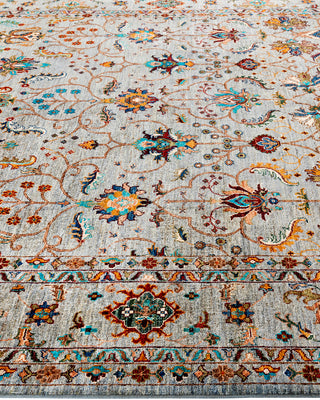 Bohemian Tribal Wool Hand Knotted Gray Area Rug 8' 6" x 9' 10"