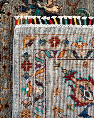 Bohemian Tribal Wool Hand Knotted Gray Area Rug 8' 6" x 9' 10"