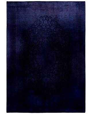Overdyed One-of-a-Kind Wool Purple Area Rug 10' 0" x 14' 0"