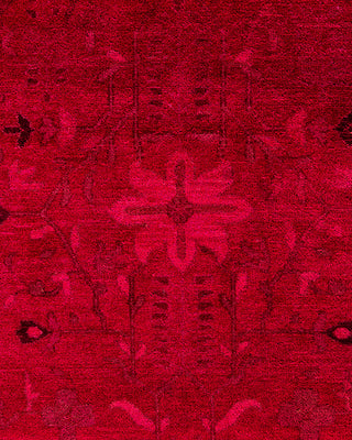 Overdyed Hand-Knotted Orange Area Rug 9' 2" x 12' 2"