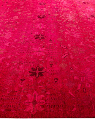 Overdyed Hand-Knotted Orange Area Rug 9' 2" x 12' 2"