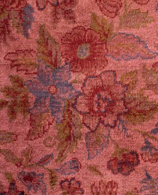 Contemporary Overdyed Wool Hand Knotted Pink Runner 2' 7" x 10' 2"