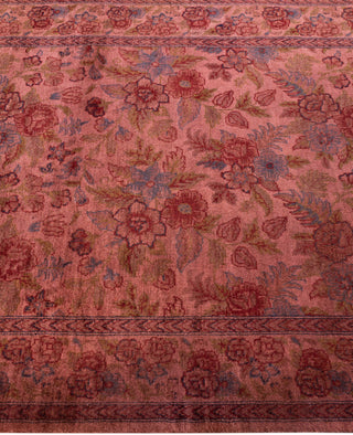 Contemporary Overdyed Wool Hand Knotted Pink Runner 2' 7" x 10' 2"
