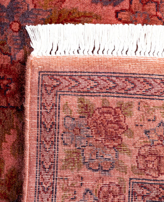 Contemporary Overdyed Wool Hand Knotted Pink Runner 2' 7" x 10' 2"