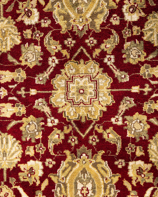 Traditional Kashan Hand Knotted Floral Wool Red Area Rug 9' 0" x 12' 0"