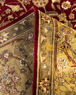 Traditional Kashan Hand Knotted Floral Wool Red Area Rug 9' 0" x 12' 0"
