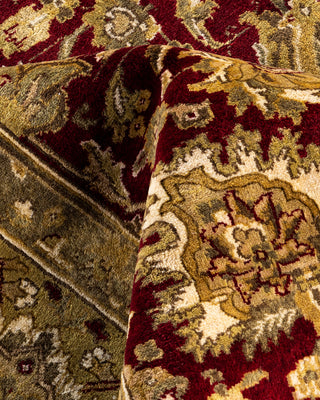 Traditional Kashan Hand Knotted Floral Wool Red Area Rug 9' 0" x 12' 0"