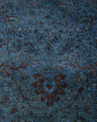 Overdyed Hand-Knotted Gray Area Rug 4' 1" x 6' 4"