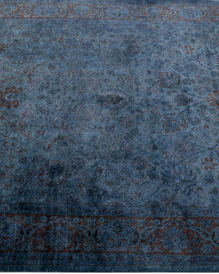 Overdyed Hand-Knotted Gray Area Rug 4' 1" x 6' 4"