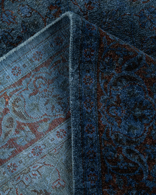 Overdyed Hand-Knotted Gray Area Rug 4' 1" x 6' 4"