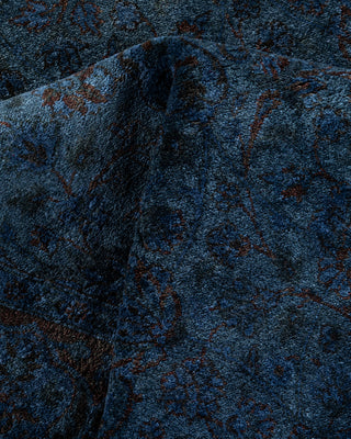 Overdyed Hand-Knotted Gray Area Rug 4' 1" x 6' 4"