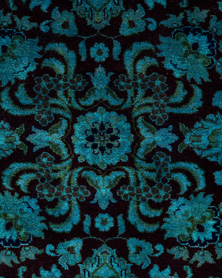 Contemporary Hand-Knotted Overdyed Blue Area Rug 3' 2" x 5' 0"