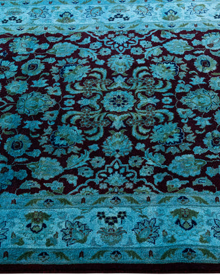 Contemporary Hand-Knotted Overdyed Blue Area Rug 3' 2" x 5' 0"