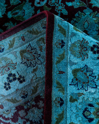 Contemporary Hand-Knotted Overdyed Blue Area Rug 3' 2" x 5' 0"