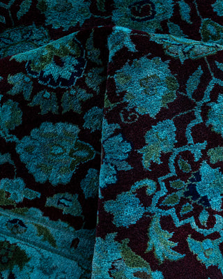 Contemporary Hand-Knotted Overdyed Blue Area Rug 3' 2" x 5' 0"