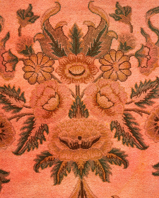 Contemporary Hand-Knotted Overdyed Pink Area Rug 6' 6" x 9' 5"