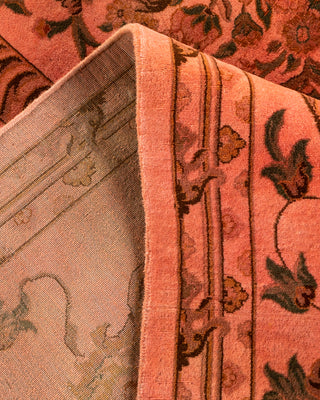 Contemporary Hand-Knotted Overdyed Pink Area Rug 6' 6" x 9' 5"