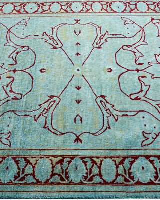 Contemporary Hand Knotted Overdyed Blue Area Rug 3' 2" x 5' 4"