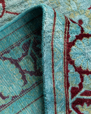 Contemporary Hand Knotted Overdyed Blue Area Rug 3' 2" x 5' 4"