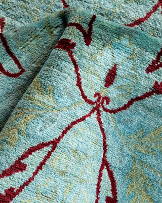 Contemporary Hand Knotted Overdyed Blue Area Rug 3' 2" x 5' 4"