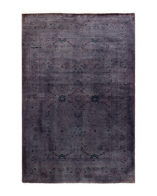 Contemporary Fine Vibrance Brown Wool Area Rug 4' 1" x 6' 2"