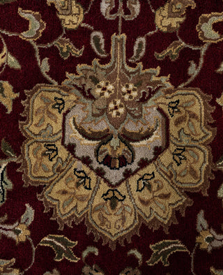 Traditional Floral Wool Hand Knotted Red Area Rug 8' 10" x 11' 10"