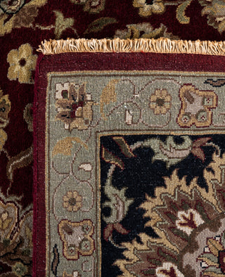 Traditional Floral Wool Hand Knotted Red Area Rug 8' 10" x 11' 10"