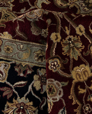 Traditional Floral Wool Hand Knotted Red Area Rug 8' 10" x 11' 10"