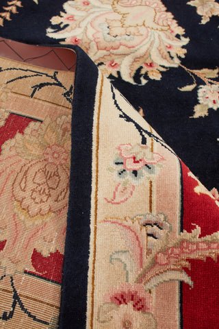 Authentic Persian Tabriz Hand Knotted Wool Ivory Area Rug 9' 0" x 11' 5"