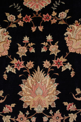 Authentic Persian Tabriz Hand Knotted Wool Ivory Area Rug 9' 0" x 11' 5"