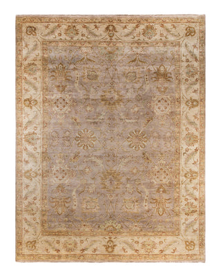 Traditional Oushak Hand Knotted Floral Wool Brown Area Rug 9' 2" x 11' 10"
