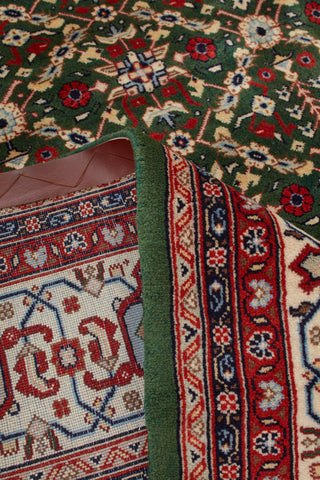 Authentic Persian Sarouk Hand Knotted Wool Ivory Area Rug 7' 0" x 9' 5"