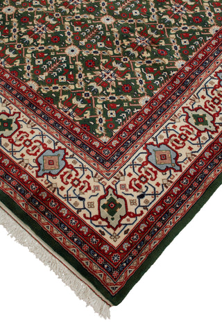 Authentic Persian Sarouk Hand Knotted Wool Ivory Area Rug 7' 0" x 9' 5"