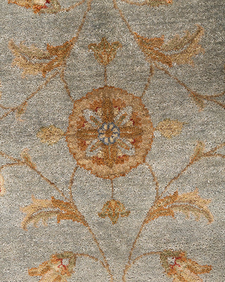 Traditional Oushak Hand Knotted Floral Wool Gold Area Rug 8' 10" x 12' 0"