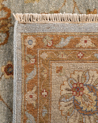 Traditional Oushak Hand Knotted Floral Wool Gold Area Rug 8' 10" x 12' 0"