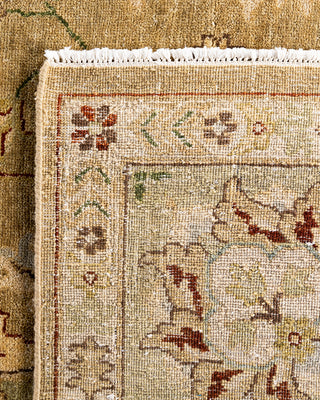 Traditional Oushak Hand Knotted Floral Wool Brown Area Rug 9' 2" x 12' 2"