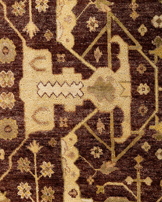 Traditional Oushak Hand Knotted Floral Wool Red Area Rug 7' 8" x 10' 1"