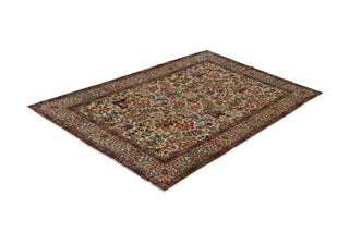 Authentic Persian Tabriz Hand Knotted Wool Ivory Area Rug 7' 4" x 11' 0"