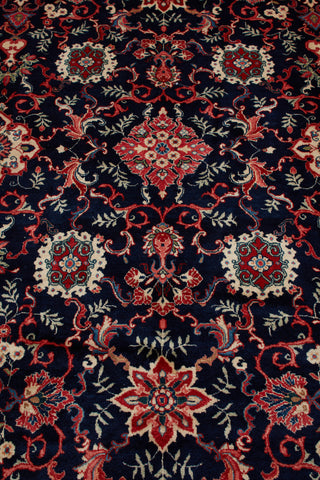Authentic Persian Sarouk Hand Knotted Wool Red Area Rug 9' 0" x 12' 0"